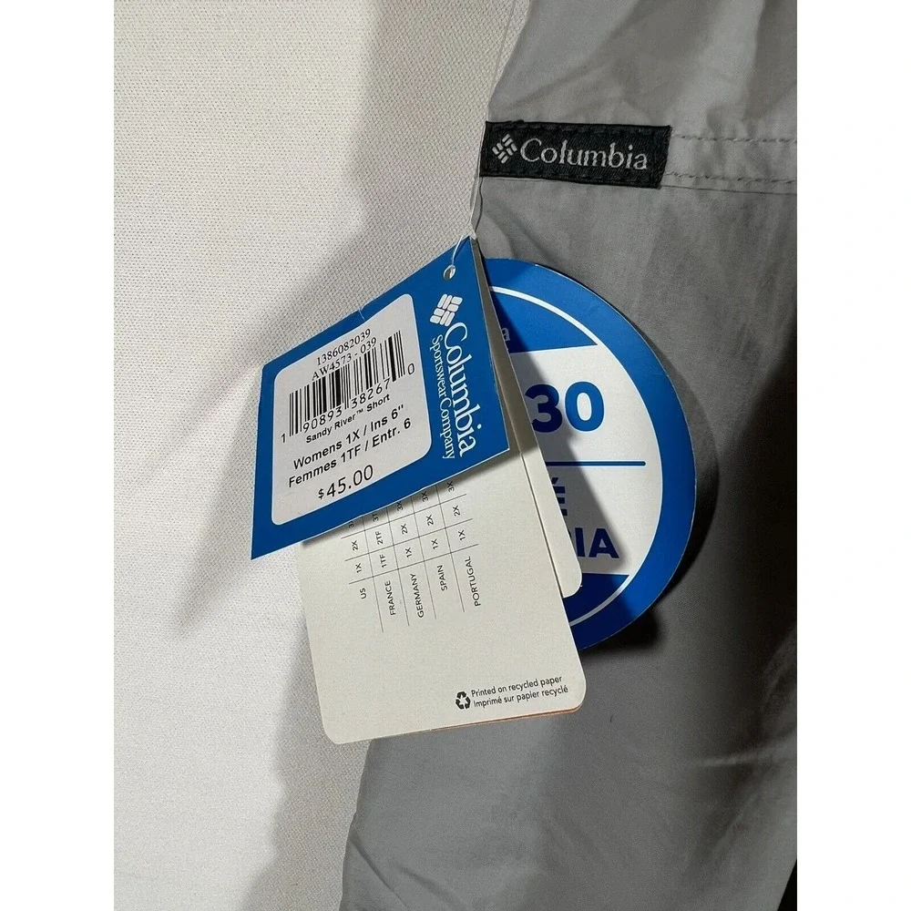 NEW Columbia Mens Shorts 1X Gray Chino Hiking Walking Casual Comfort Performance